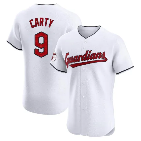 Men's Cleveland Guardians ＃9 Rico Carty White Elite Home Jersey