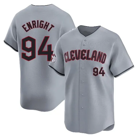 Men's Cleveland Guardians ＃94 Nic Enright Gray Limited Road Jersey