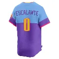 Men's Colorado Rockies ＃0 Oby Escalante Purple/Light Limited Blue 2025 City Connect Jersey