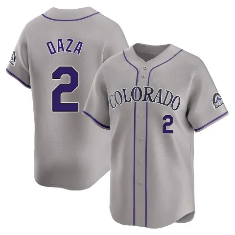 Men's Colorado Rockies ＃2 Yonathan Daza Gray Limited Road Jersey