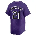 Men's Colorado Rockies ＃21 Kyle Freeland Purple Limited Alternate Jersey