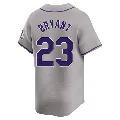 Men's Colorado Rockies ＃23 Kris Bryant Gray Limited Road Jersey