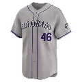 Men's Colorado Rockies ＃46 Jeff Criswell Gray Limited Road Jersey