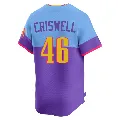 Men's Colorado Rockies ＃46 Jeff Criswell Purple/Light Limited Blue 2025 City Connect Jersey