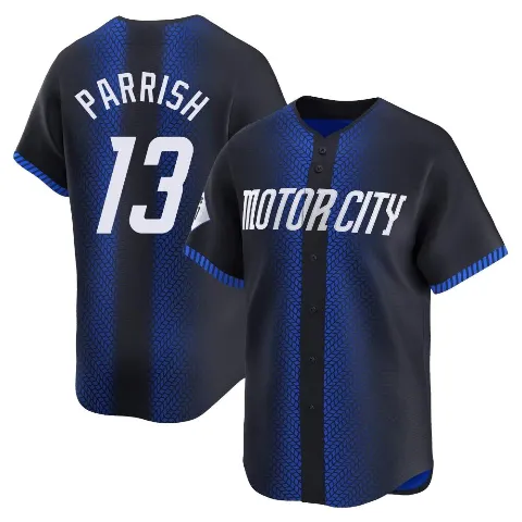 Men's Detroit Tigers ＃13 Lance Parrish Blue Limited 2024 City Connect Jersey