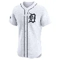 Men's Detroit Tigers ＃13 Lance Parrish White Elite Home Patch Jersey