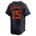 Men's Detroit Tigers ＃15 Matt Manning Navy Limited Alternate Jersey