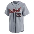 Men's Detroit Tigers ＃22 Parker Meadows Gray Limited Road Jersey