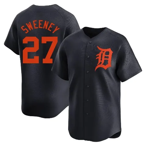 Men's Detroit Tigers ＃27 Trey Sweeney Navy Limited Alternate Jersey
