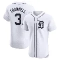Men's Detroit Tigers ＃3 Alan Trammell White Elite Home Patch Jersey