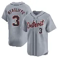 Men's Detroit Tigers ＃3 Dick Mcauliffe Gray Limited Road Jersey