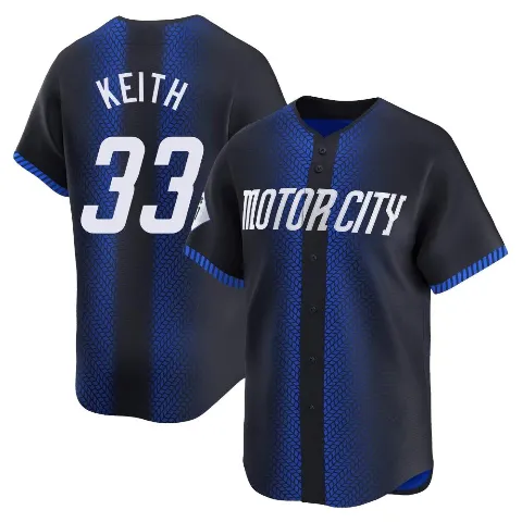 Men's Detroit Tigers ＃33 Colt Keith Blue Limited 2024 City Connect Jersey