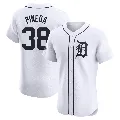 Men's Detroit Tigers ＃38 Michael Pineda White Elite Home Patch Jersey