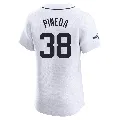 Men's Detroit Tigers ＃38 Michael Pineda White Elite Home Patch Jersey