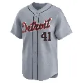 Men's Detroit Tigers ＃41 Victor Martinez Gray Limited Road Jersey