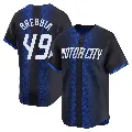 Men's Detroit Tigers ＃49 John Brebbia Blue Limited 2024 City Connect Jersey