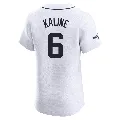 Men's Detroit Tigers ＃6 Al Kaline White Elite Home Patch Jersey