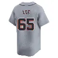 Men's Detroit Tigers ＃65 Chase Lee Gray Limited Road Jersey