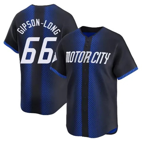 Men's Detroit Tigers ＃66 Sawyer Gipson-Long Blue Limited 2024 City Connect Jersey