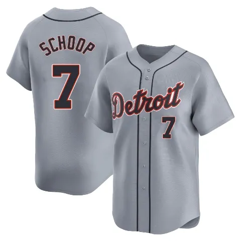 Men's Detroit Tigers ＃7 Jonathan Schoop Gray Limited Road Jersey