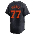 Men's Detroit Tigers ＃77 Andy Ibanez Navy Limited Alternate Jersey