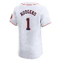 Men's Houston Astros ＃1 Brendan Rodgers White Elite Home Jersey