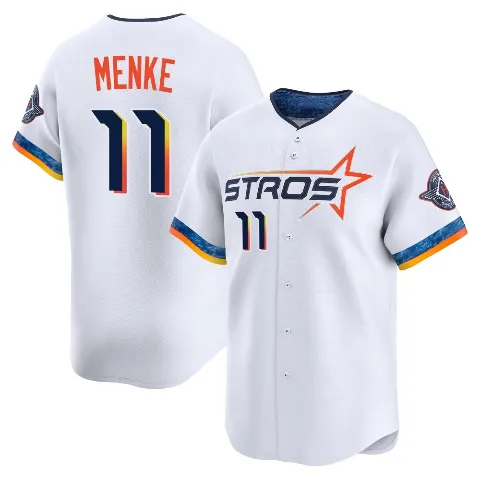 Men's Houston Astros ＃11 Denis Menke White Limited 2025 City Connect Jersey