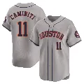 Men's Houston Astros ＃11 Ken Caminiti Gray Limited Away Jersey