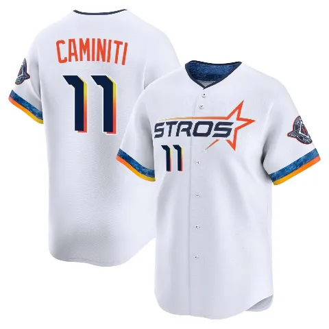Men's Houston Astros ＃11 Ken Caminiti White Limited 2025 City Connect Jersey