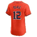 Men's Houston Astros ＃12 Aledmys Diaz Orange Elite Alternate Vapor Premier Jersey