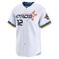 Men's Houston Astros ＃12 Aledmys Diaz White Limited 2025 City Connect Jersey
