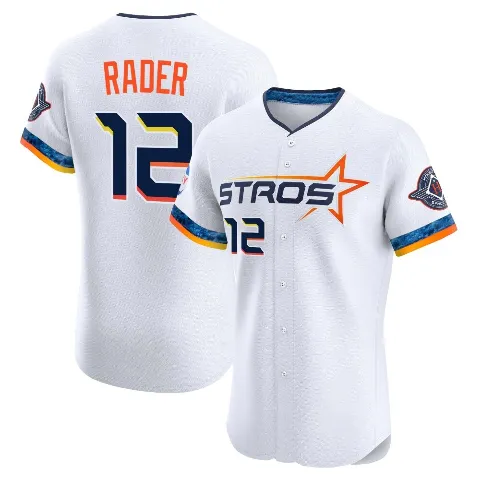 Men's Houston Astros ＃12 Doug Rader White Elite 2025 City Connect Jersey