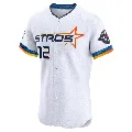 Men's Houston Astros ＃12 Michael Sandle White Elite 2025 City Connect Jersey