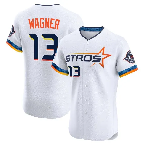 Men's Houston Astros ＃13 Billy Wagner White Elite 2025 City Connect Jersey