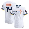 Men's Houston Astros ＃14 Mauricio Dubon White Elite 2025 City Connect Jersey