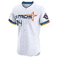Men's Houston Astros ＃14 Mauricio Dubon White Elite 2025 City Connect Jersey
