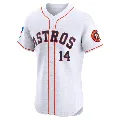 Men's Houston Astros ＃14 Mauricio Dubon White Elite Home Patch Jersey
