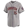 Men's Houston Astros ＃15 Carlos Beltran Gray Limited Away Jersey