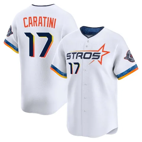Men's Houston Astros ＃17 Victor Caratini White Limited 2025 City Connect Jersey