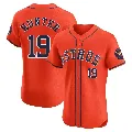 Men's Houston Astros ＃19 Brian Hunter Orange Elite Alternate Vapor Premier Jersey