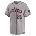 Men's Houston Astros ＃20 Cesar Geronimo Gray Limited Away Jersey