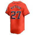 Men's Houston Astros ＃27 Bob Watson Orange Limited Alternate Jersey