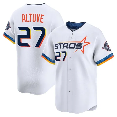 Men's Houston Astros ＃27 Jose Altuve White Limited 2025 City Connect Jersey