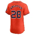 Men's Houston Astros ＃28 Jon Singleton Orange Elite Alternate Vapor Premier Jersey