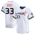 Men's Houston Astros ＃33 Mike Scott White Limited 2025 City Connect Jersey