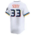 Men's Houston Astros ＃33 Mike Scott White Limited 2025 City Connect Jersey