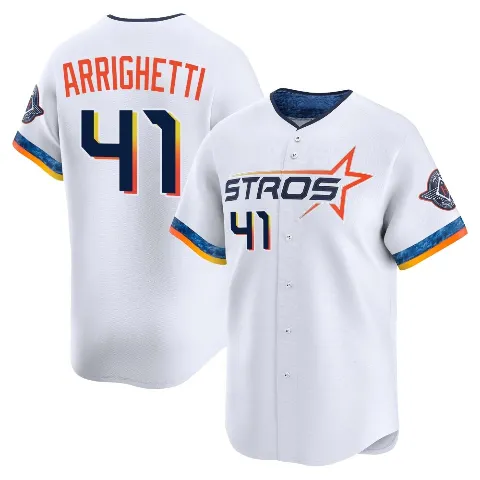 Men's Houston Astros ＃41 Spencer Arrighetti White Limited 2025 City Connect Jersey