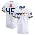 Men's Houston Astros ＃45 Carlos Lee White Elite 2025 City Connect Jersey