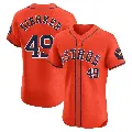 Men's Houston Astros ＃49 Larry Dierker Orange Elite Alternate Vapor Premier Jersey