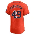 Men's Houston Astros ＃49 Larry Dierker Orange Elite Alternate Vapor Premier Jersey